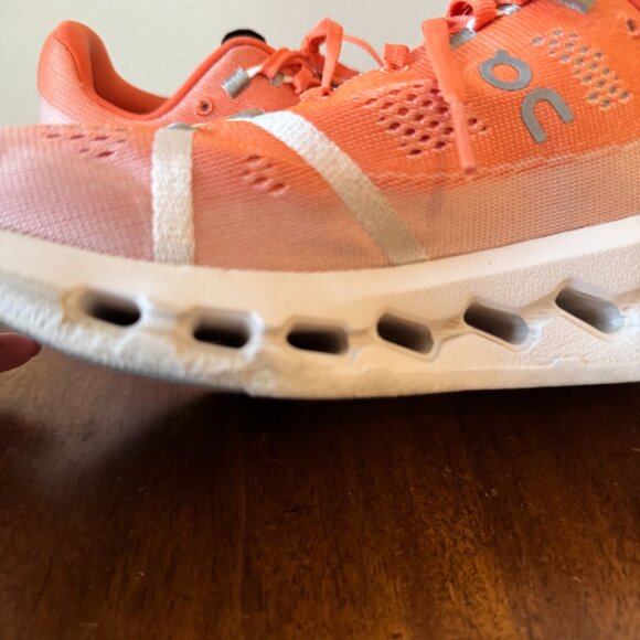 On Running Men’s Athletic Shoes in Coral and White main image 9